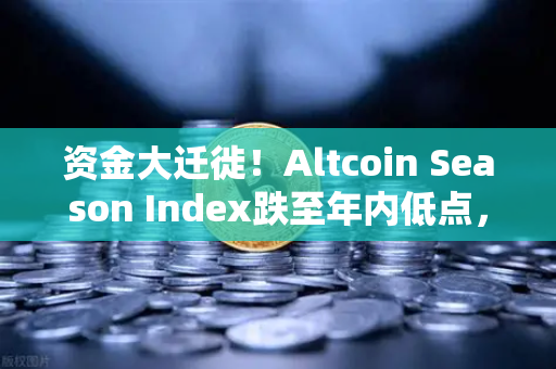 资金大迁徙！Altcoin Season Index跌至年内低点，比特币独享抱团行情